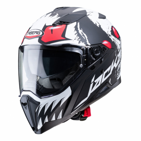 CABERG JACKAL DARKSIDE FLAT BLACK/WHITE/RED   in the group MOTORCYCLE / MOTORCYCLE HELMETS / Full Face Helmets at HanssonsMC (49-477-r-40)