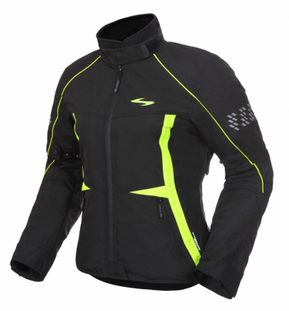 Sinisalo Textile Jacket Beata Black/Fluo Yellow Size 42 in the group DEALS at HanssonsMC (920206-940-42)