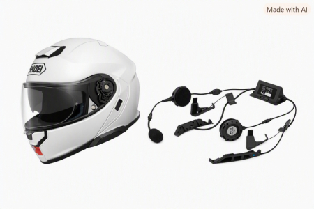 Shoei Neotec3 White + Sena SRL3 in the group HELMETS / Modular Helmets at HanssonsMC (Neotec3-SRL3-1)