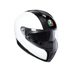 AGV Sportmodular Carbon/White  in the group MOTORCYCLE / MOTORCYCLE HELMETS / Flip-Up Helmets at HanssonsMC (201201A4IY004-r)