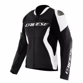 DAINESE RACING 5 LEATHER JACKET LADY BLACK/WHITE