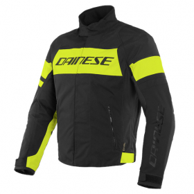 Dainese Saetta D Dry Jacket Black/Fluo Yellow/Black  in the group MOTORCYCLE / MOTORCYCLE CLOTHING / MC Jackets at HanssonsMC (201654619-R17-r)