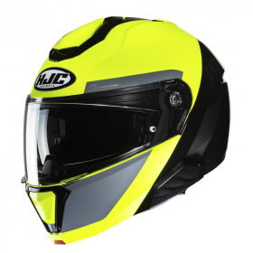 HJC i91 Bina MC3H Black/Fluo Yellow in the group MOTORCYCLE / MOTORCYCLE HELMETS / Flip-Up Helmets at HanssonsMC (630-24119-r)