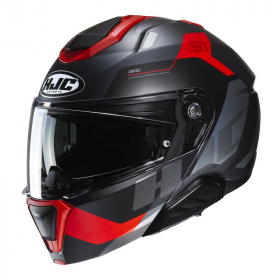 HJC i91 Carst MC1SF Black/Red in the group MOTORCYCLE / MOTORCYCLE HELMETS / Flip-Up Helmets at HanssonsMC (630-24121-r)