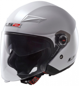 LS2 hjlm OF569 TRACK SINGLE White in the group MOTORCYCLE / MOTORCYCLE HELMETS / Open Face Helmets at HanssonsMC (636-5038-r)