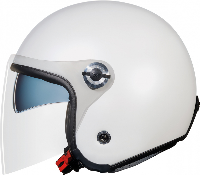 plain white motorcycle helmet