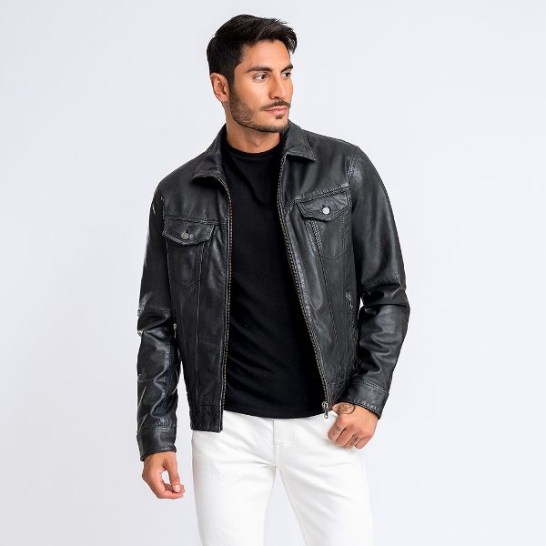 Jofama Emil Leather Jacket Lamb Black Size 52 Jofama Emil Leather Jacket Lamb Black Size 52