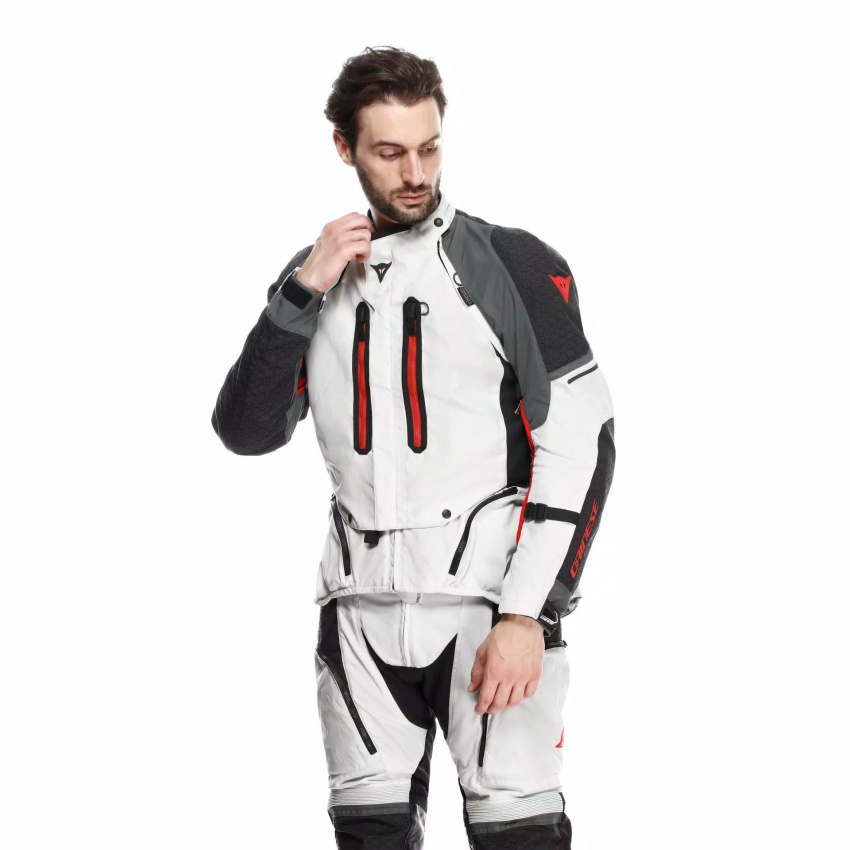 DAINESE SUPER ADVENTURE ABSOLUTESHELL D-AIR LIGHT GREY/DARK GREY/RED